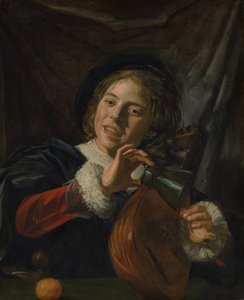 リュートの少年、1625年頃（帆布に油彩） 作： Frans Hals