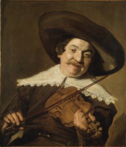 ダニエル・ヴァン・アケンヴァイオリン演奏、1640年頃（帆布に油彩） 作： Frans Hals