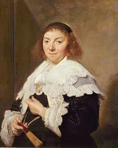 マリアピエテルスドヒターオリカン、アンドリーファンデルホーンの妻、1638年 作： Frans Hals