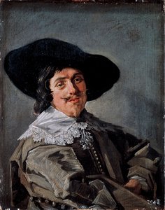 黄灰フォックの男の肖像 フランツ・ハルス（1581/85-1666）の絵画 1633年頃 ドレスデン、ゲマルデギャラリー ドイツ 作： Frans Hals