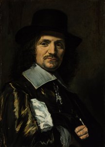 画家Jan Asselyn (Asselijn ou Asselin) (1610-1652) の肖像 - Peinture de Frans I Hals(1581-1666) - 1650年代 - 木に油彩 - 64,5x46,3 - Szepmuveszeti Muzeum, Budapest 作： Frans Hals