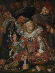 Shrovetide Revelers（The Merry Company）c.1615（キャンバスに油彩） 作： Frans Hals