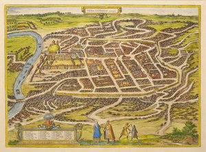 ビリニュス市出身、特にブラウンの演劇部門、1580年 作： Frans Hogenberg