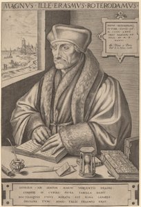 ロッテルダムのエラスムス 作： Frans Huys after Hans Holbein the Younger