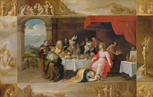 ファリサイ派サイモンの家のキリスト、1637年 作： Frans II Francken the Younger