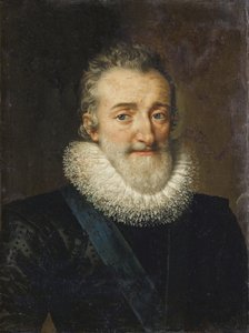 フランス王アンリ4世（1553-1610）の肖像 - 若き日のプールブス、フラン（1569-1622）によるフランス王アンリ4世の肖像