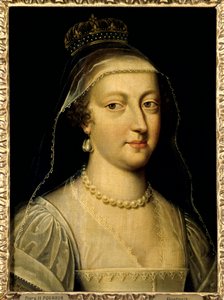 フランス王妃アンヌ・ドートリッシュ（1601-1666）の肖像。絵画：Frans Pourbus Le Jeune（フランソワ（フランツ）・ポルビュス 作： Frans II Pourbus