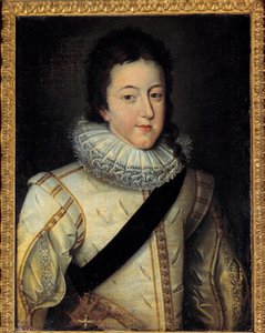 1616年に結婚した時のフランス・ナバラ王ルイ13世（1601-1643）の肖像（h s/t 0.64 x 0.44）Frans Pourbus Le Jeune（Francois (Franz) Porbus）の手によるもの。 作： Frans II Pourbus