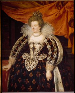 アンリ4世の妻であり、ルイ13世の母であるマリー・ド・メディシス（1573 - 1642）の肖像 フランシス・ポルビュス・ル・ジューン（Francois (Franz) Porbus）による絵画