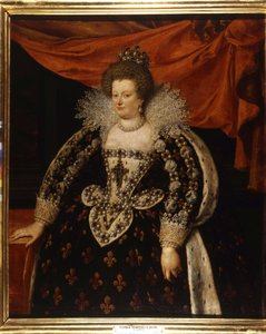 ヘンリー4世の妻であり、ルイ13世の母であるメディチ家のメアリー（1573 - 1642）の肖像。フランシス・ポルビュス・ル・ジューン（フランソワ（フランツ）・ポルビュス）の絵画