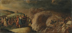 Les Israelites traversent la Mer Rouge - イスラエル人の紅海横断』Francken (II), Frans, School of . 銅に油彩。寸法：27,5x58,5 cm。ストックホルム国立博物館 作： Frans II the Younger (studio of) Francken
