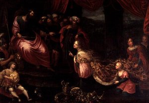 ソロモン王とシバの女王 作： Frans II the Younger Francken