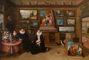 A Coleção de Pinturas de Sebastian Leerse, c.1610 (óleo sobre painel) 作： Frans II the Younger Francken