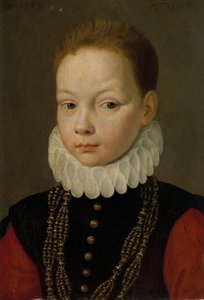 9歳の少年の肖像 作： フランスI Pourbus