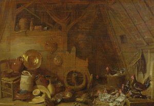 納屋のインテリア 作： Frans Ryckhals