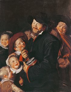 Rummelで子供を楽しませる男 作： Frans School of Hals