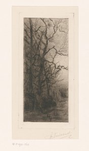 水辺の木々 作： Frans Smissaert (signed by artist)