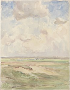 草原に群れがいる風景 作： Frans Alexander Evert Lodewijk Smissaert