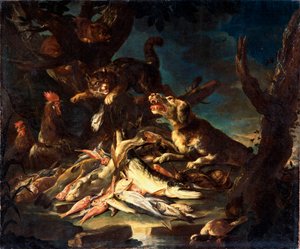 魚、1620。 作： Frans Snyders or Snijders
