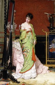 緑の着物、1876 作： Frans Verhas