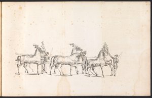 1825 年、サン ロンボーの行列の最初のフロートのスパン 作： Frans Vervloet