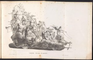1825 年、聖ロンバウトの行列の 4 番目のフロート 4 番目の Prael-waegen (オブジェクトのタイトル) 作： Frans Vervloet