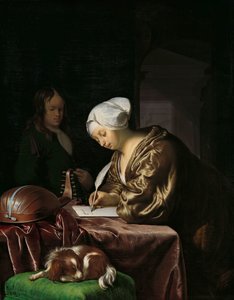 レターライター 手紙の書き手 作： Frans van Mieris (I)