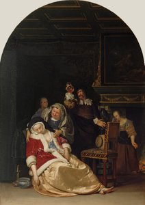 医師の訪問、1667 作： Frans van Mieris