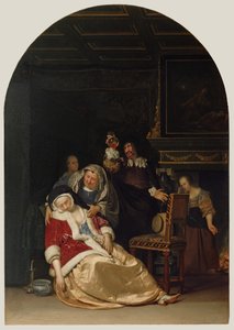 医師の診察 作： Frans van Mieris the Elder
