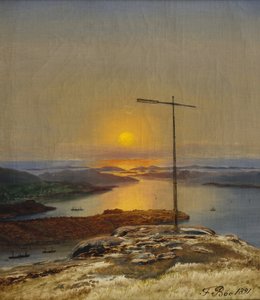 Sandviksfjellet、ベルゲンからの眺め 作： Frants Diderik Boe