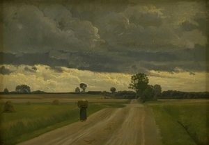 灰色の天候の風景 作： Frants Henningsen