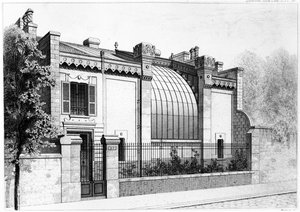 ペインターズスタジオ、57、大通りアラゴ、パリ。 1878 作： Frantz Huguelin