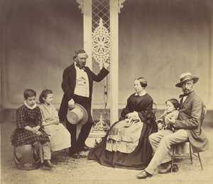 [6 人のグループの肖像画]、1850 年代から 60 年代。