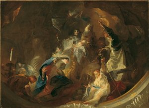 神殿での捧げ物 作： Franz Anton Maulbertsch