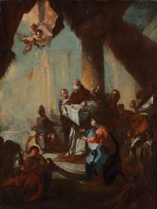 ウィーンのセントウルリッヒ神殿でのキリストの提示に関する研究c。 1750。 作： Franz Anton Maulbertsch