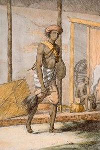 新郎、「ヒンズー教徒、または彼らの作法、衣装、儀式の説明」、c.1808-12（カラーエッチング） 作： Franz Balthazar Solvyns