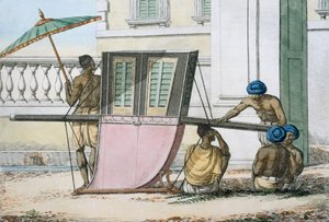 「ヒンドゥー教徒の作法、習慣、服装」のパラカン座、1799年（着色エッチング）
