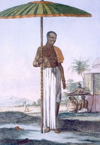 「ヒンズー教徒、またはその風習、風習、儀式の説明」のパブ、Ouriahカーストのポーター。 1808-12（カラーエッチング）