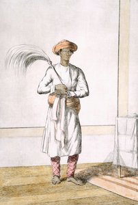 「ヒンドゥー教徒、または彼らの作法、衣装、儀式の説明」からの泡立て器、c.1808-12（カラーエッチング）