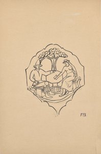 農夫夫婦（家具のマチ埋め？） 作： Franz Barwig d. Ä.