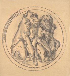 シェーンブルン動物園のサル舎のレリーフ案 作： Franz Barwig d. Ä.