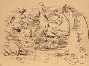 ケンカするクマ 作： Franz Barwig d. Ä.