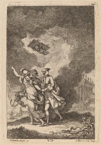 ローマへの到来: pl. 7 作： Franz Edmund Weirotter after Étienne de Lavallée Poussin