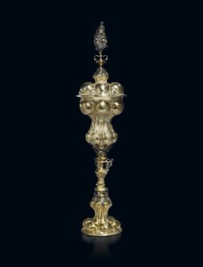 小包金カップとカバー、1609-29 作： Franz Fischer
