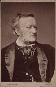 作曲家リヒャルト・ワーグナーの肖像、1813～1883年、1877年以前。 作： Franz Hanfstaengl