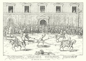 1563年、パリのギース公フランシスの殺害のためのジャンドポルトロットの処刑 作： Franz Hogenberg