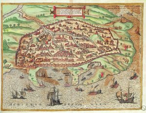 世界ニューヨーク」からの地図、1572