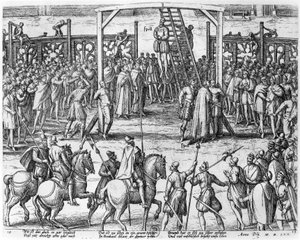フランダースで掛かっているシーン、1570 作： Franz Hogenberg
