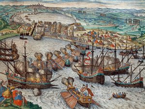 シャルル5世によるラ・グーレットとチュニスの攻略 作： Franz Hogenberg