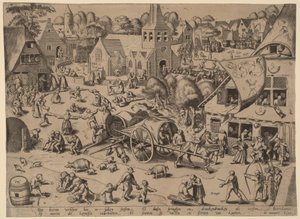 ホーボーケンのビレッジフェア 作： Franz Hogenberg after Pieter Bruegel the Elder